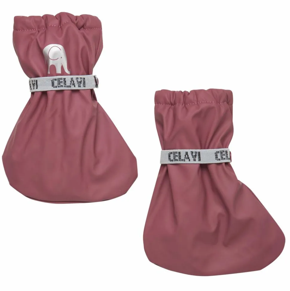CeLaVi Baby Overtrækssko m. fleece - Rose Brown