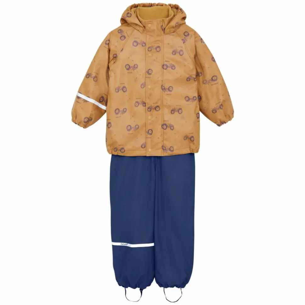 CeLaVi Børne Regnsæt m. fleece - Apple Cinnamon