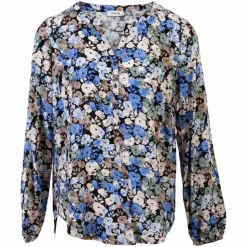 ChaCha Dame Bluse - Bright Blue Combi