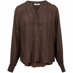 ChaCha Dame Bluse - Brown/Black