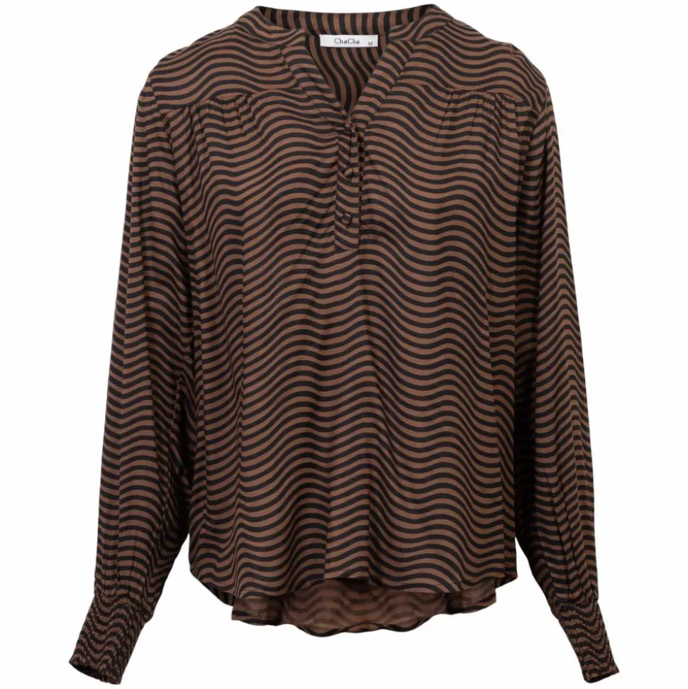 ChaCha Dame Bluse - Brown/Black