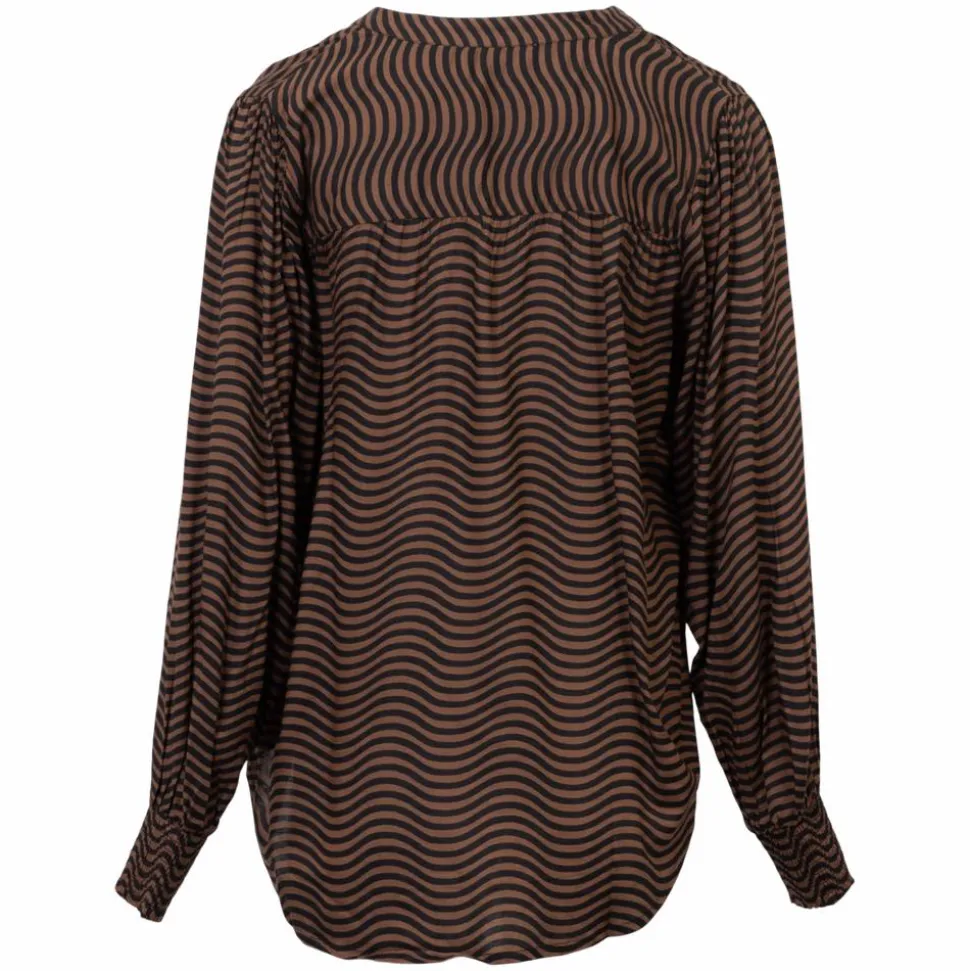 ChaCha Dame Bluse - Brown/Black