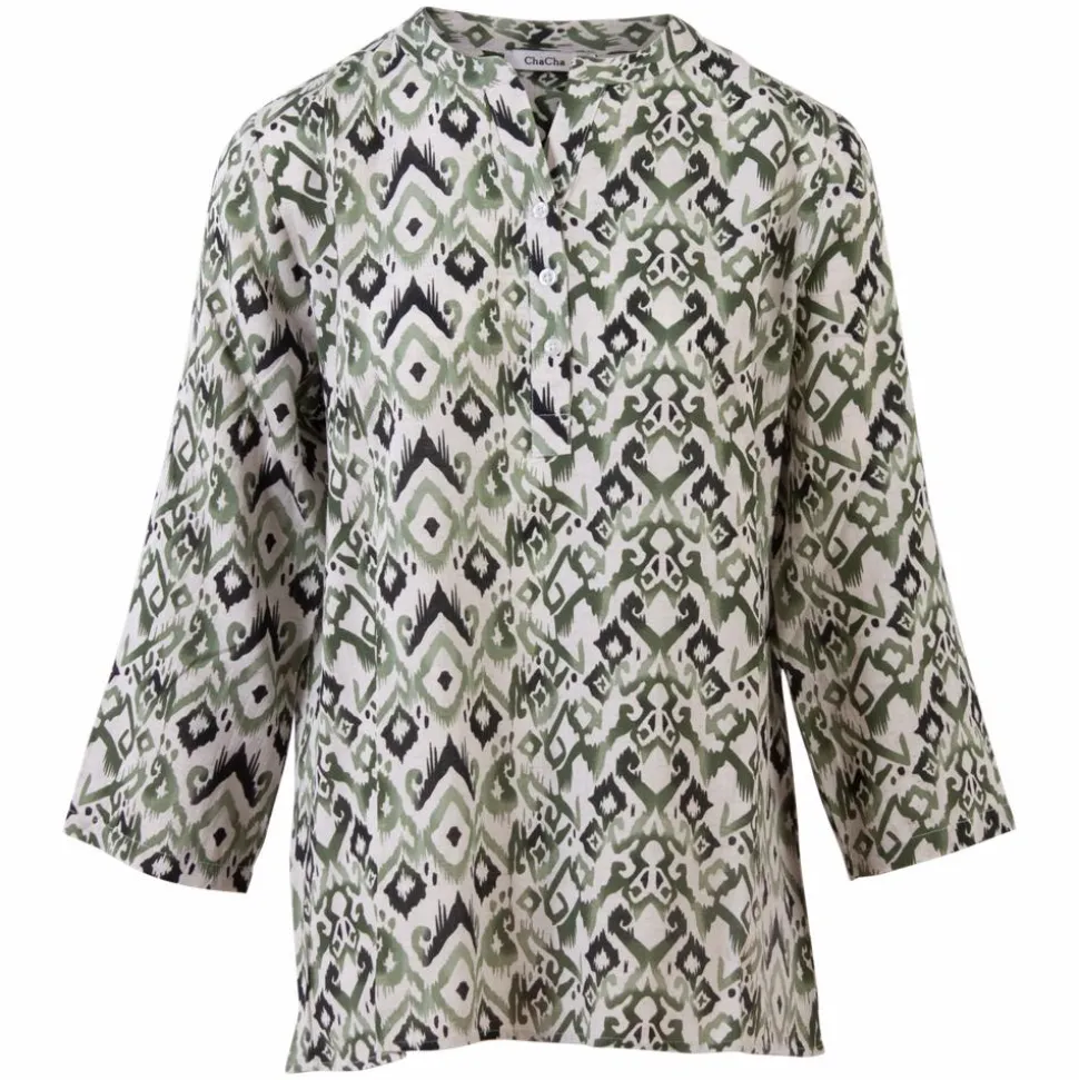 ChaCha Dame Bluse - Green Combi