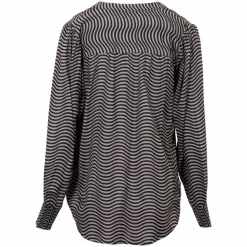 ChaCha Dame Bluse - Moon Rock/Black