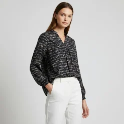 ChaCha Dame Bluse - Navy Combo
