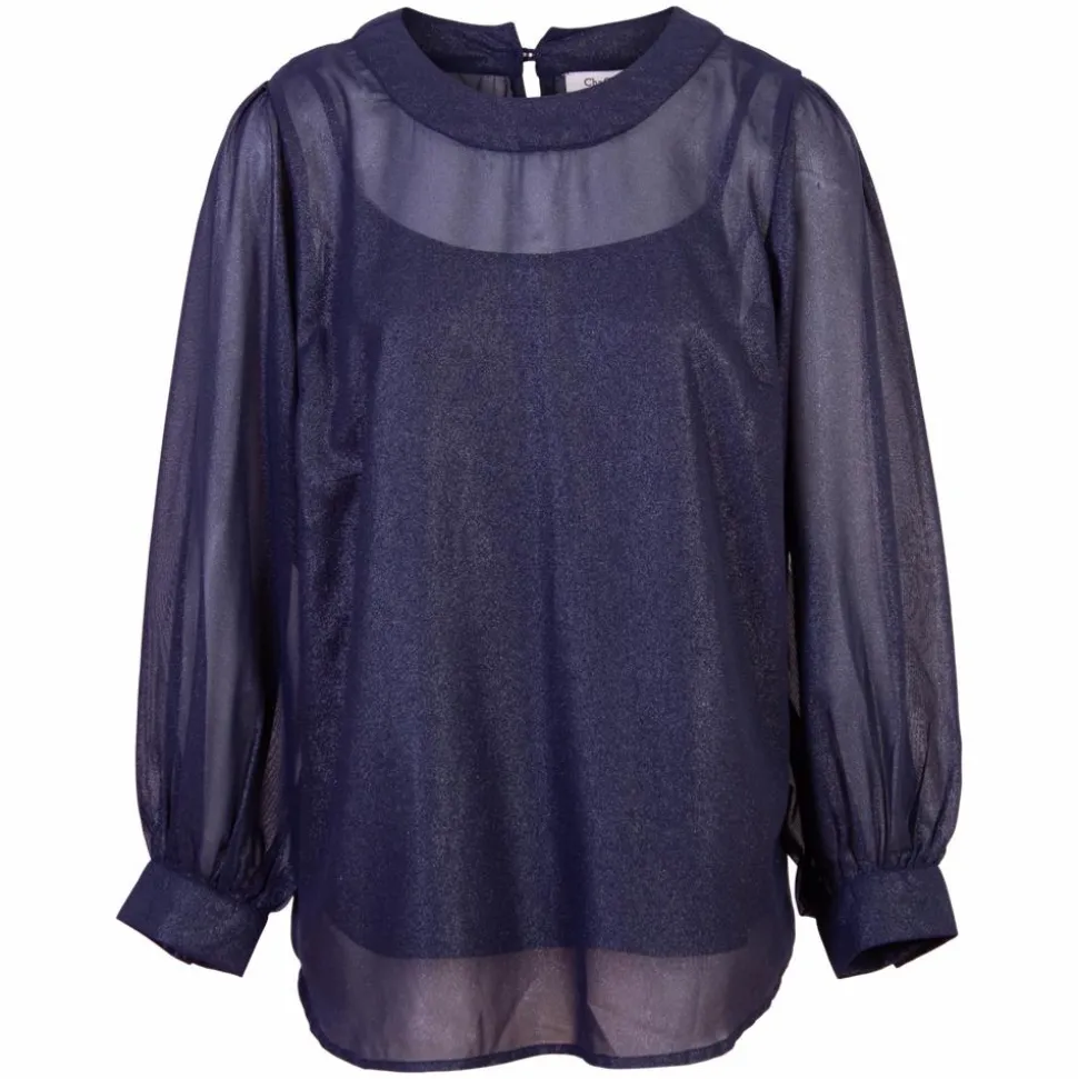 ChaCha Dame Bluse - Navy Glitter