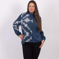 ChaCha Dame Bluse - Navy/Sort