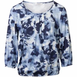 ChaCha Dame Bluse - Print 1 Blue