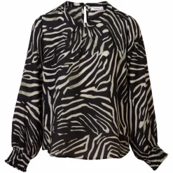 ChaCha Dame Bluse - Print 2 Khaki