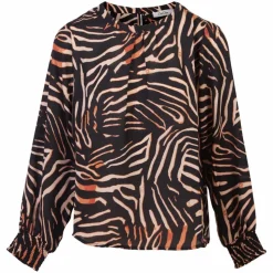 ChaCha Dame Bluse - Print 2 Brown