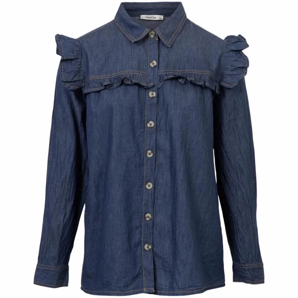 ChaCha Dame Skjorte - Navy Denim