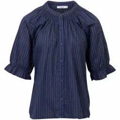 ChaCha Dame Skjorte - Navy/Brown