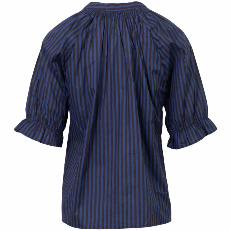 ChaCha Dame Skjorte - Navy/Brown