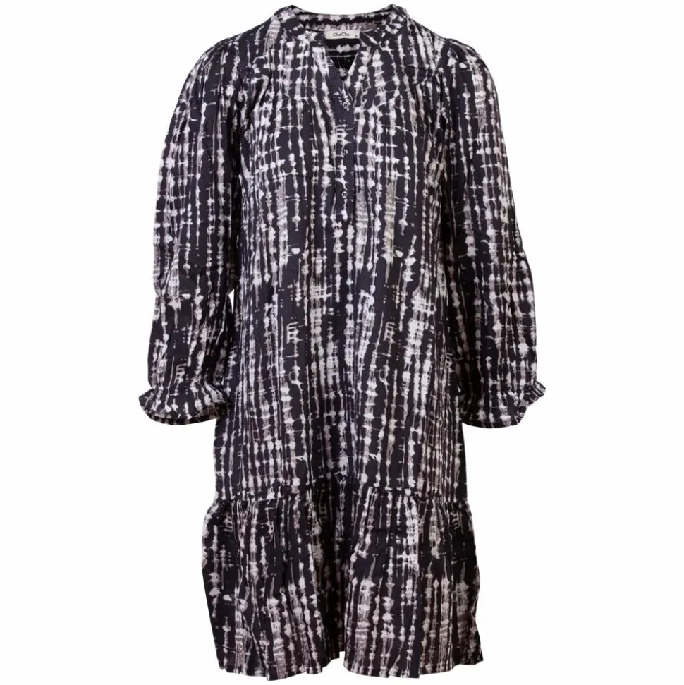 ChaCha Dress Dobby Dame Kjole - Black/White