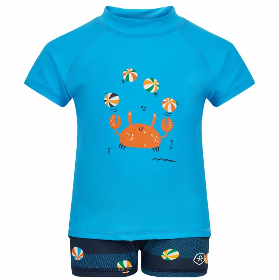 Color Kids Drenge Badeheldragt - Cyan Blue
