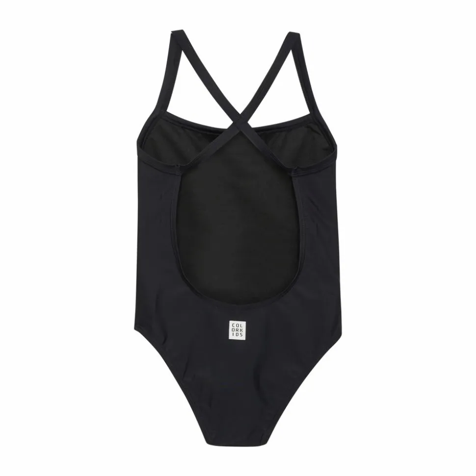 Color Kids Pige Badedragt - Black