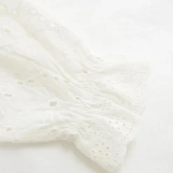 Creamie Pige Bluse i økologisk bomuld - Cloud