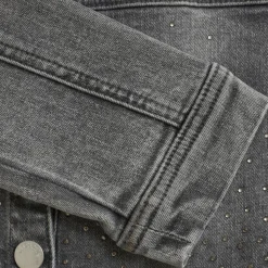 Creamie Pige Denimjakke - Light Grey Denim