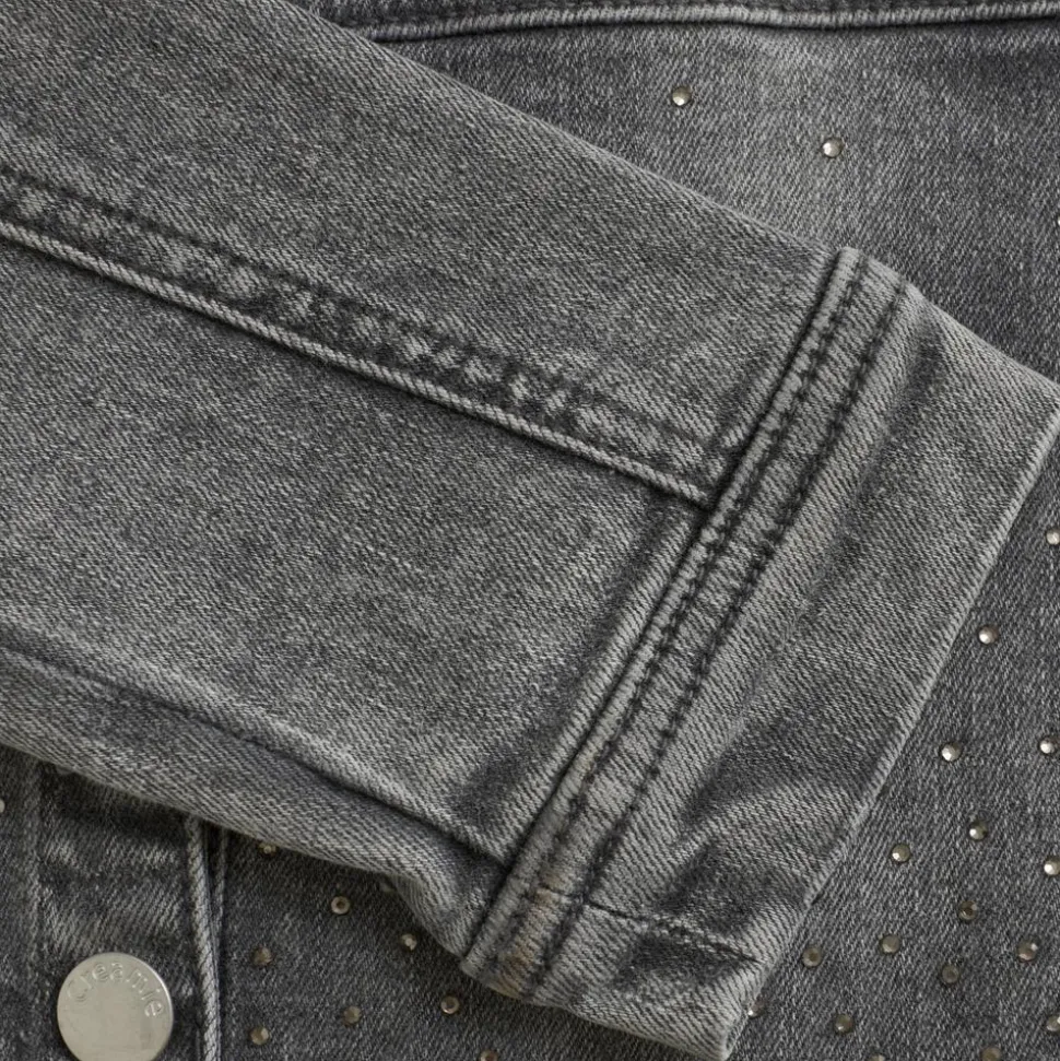 Creamie Pige Denimjakke - Light Grey Denim