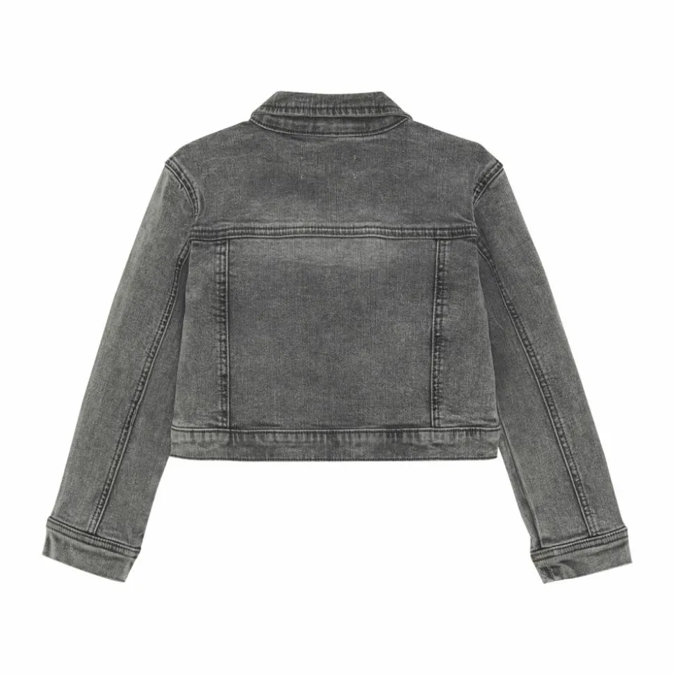 Creamie Pige Denimjakke - Light Grey Denim