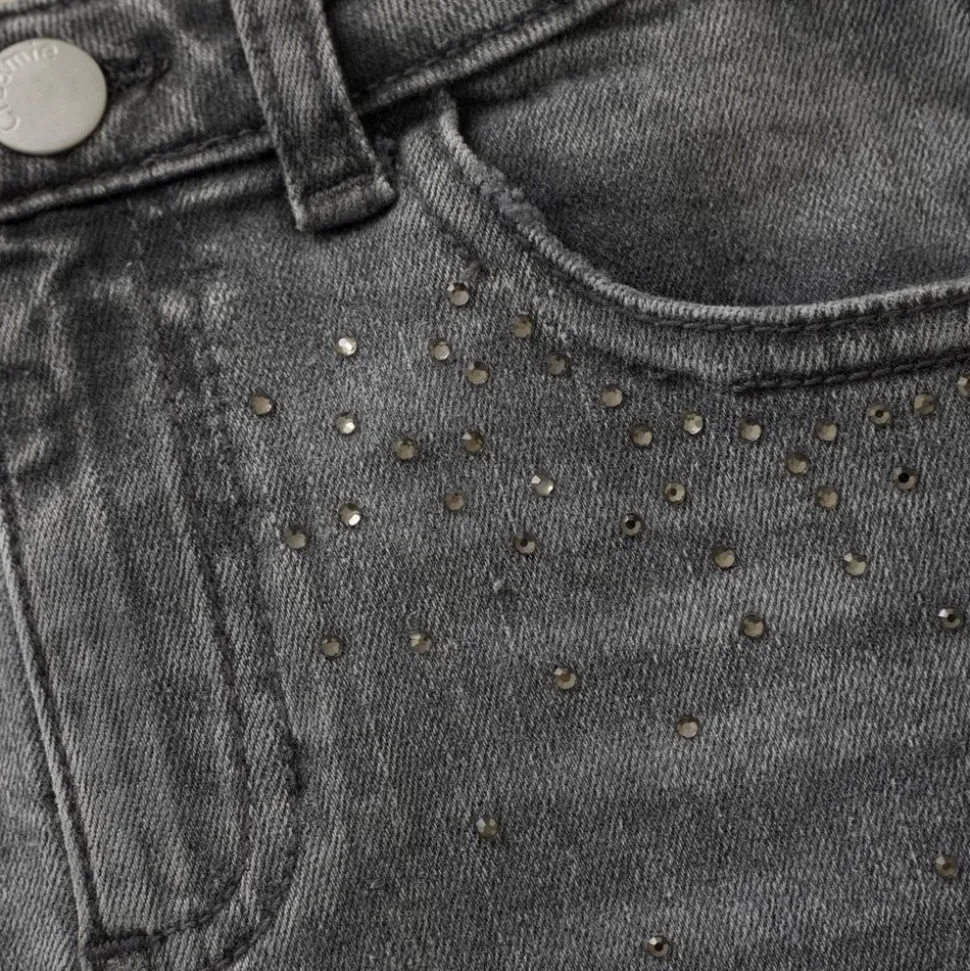 Creamie Pige Nederdel - Light Grey Denim