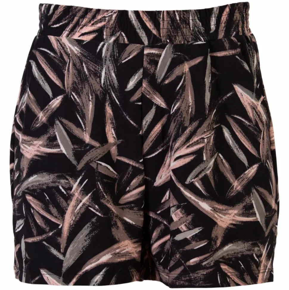 Crossbow Dame Shorts - Sort/Rosa Print