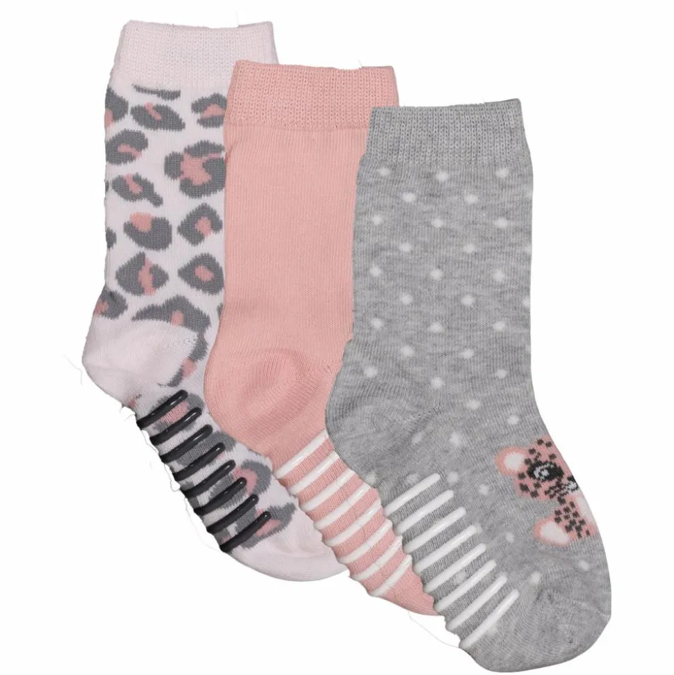 Crossbow Pige Strømper m. non-slip - Pink/Grey