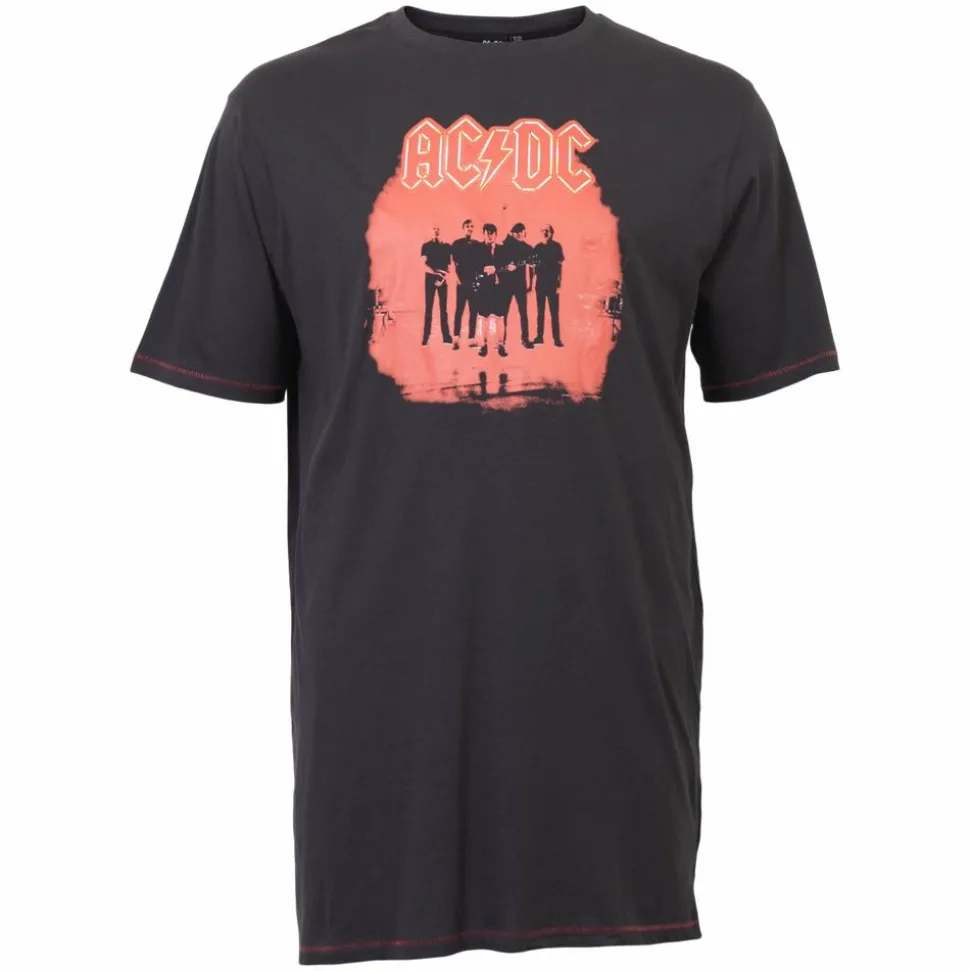 D555 AC/DC Herre T-shirt - Washed Black