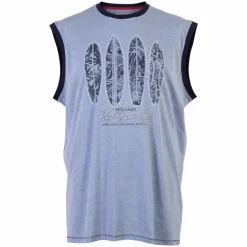 D555 Bretton Herre T-shirt Plus Size - Blue Marl
