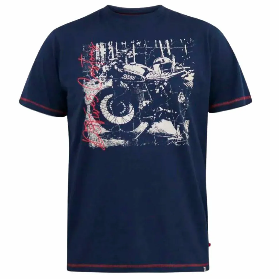 D555 Bronson Herre T-shirt Plus Size - Navy