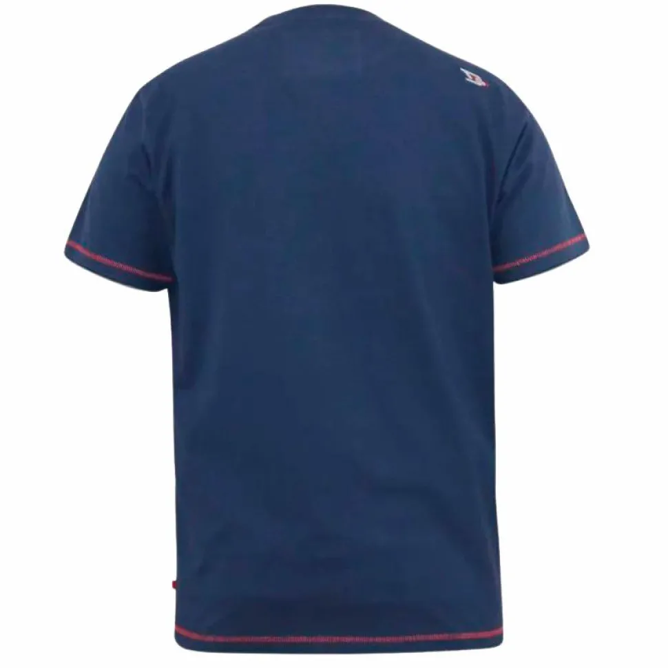 D555 Bronson Herre T-shirt Plus Size - Navy