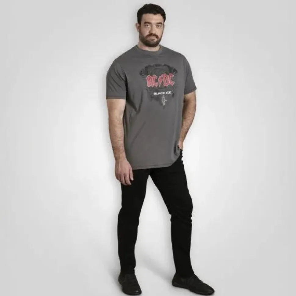 D555 Clydebank Herre T-shirt - Charcoal Marl
