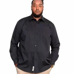 D555 Corbin Herre Skjorte Plus Size - Black