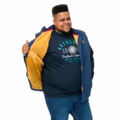 D555 Felipe2 Herre Vest Plus Size - Navy