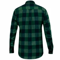 D555 Garfield Herre Skjorte Plus Size - Navy/Green Check