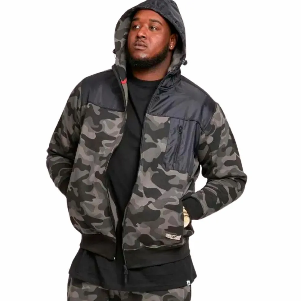 D555 Grendon Herre Cardigan Plus Size - Camo