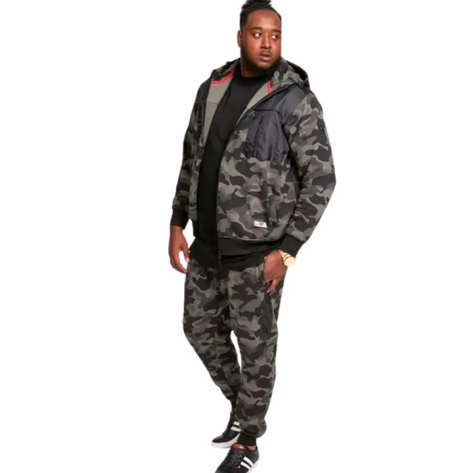 D555 Grendon Herre Cardigan Plus Size - Camo