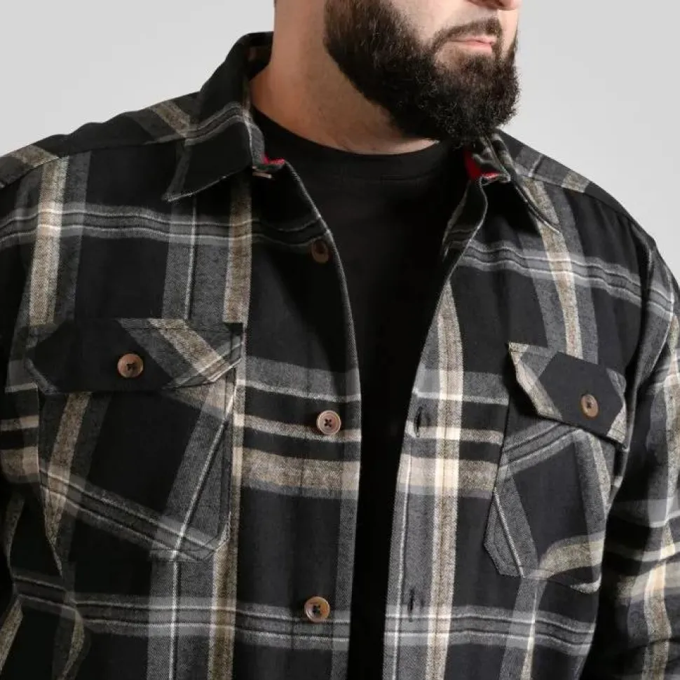 D555 Herre Skjorte - Black/Grey Check