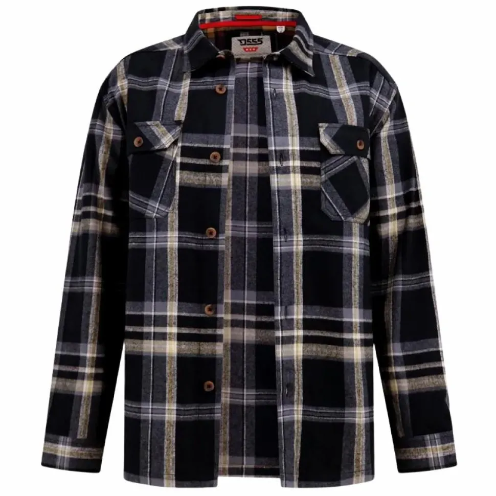 D555 Herre Skjorte - Black/Grey Check