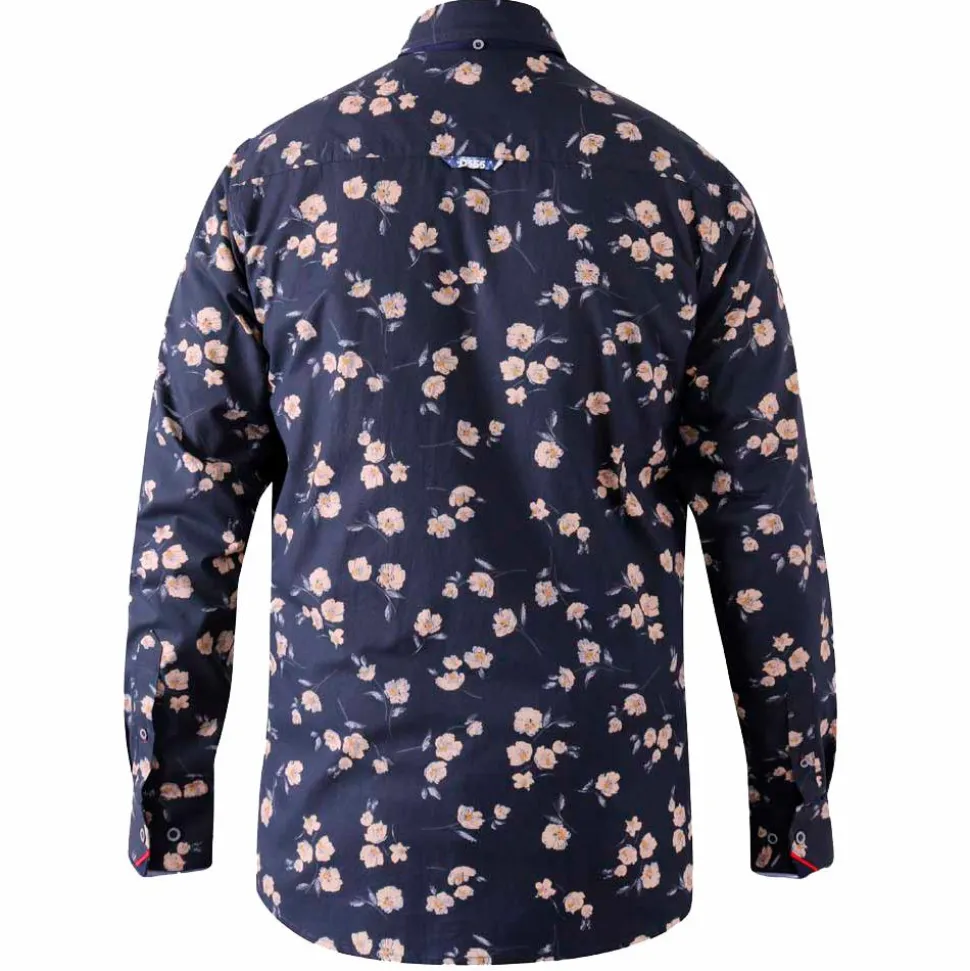 D555 Herre Skjorte Plus Size - Navy