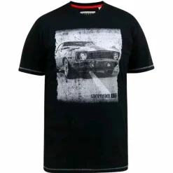 D555 Kenton Herre T-shirt Plus Size - Black