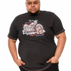 D555 Lorne Herre T-shirt Plus Size - Washed Black