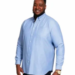 D555 Richard Herre Skjorte Plus Size - Sky Blue