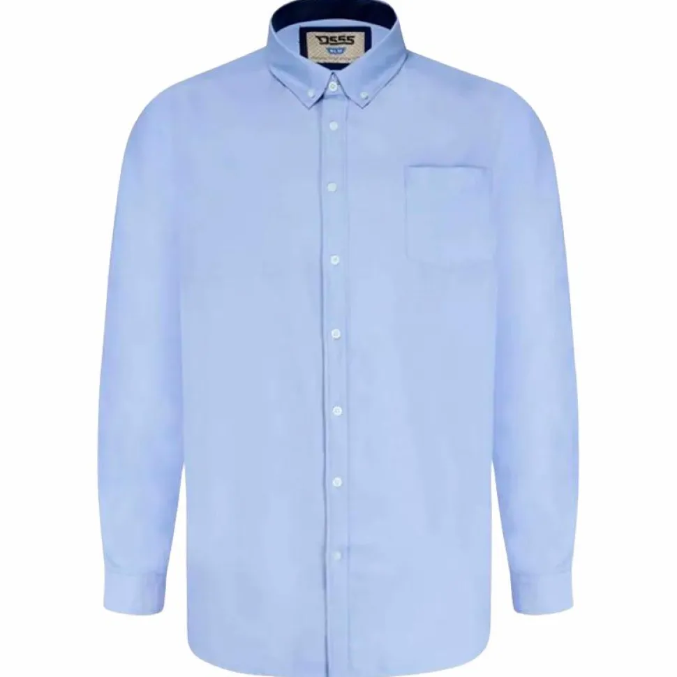 D555 Richard Herre Skjorte Plus Size - Sky Blue