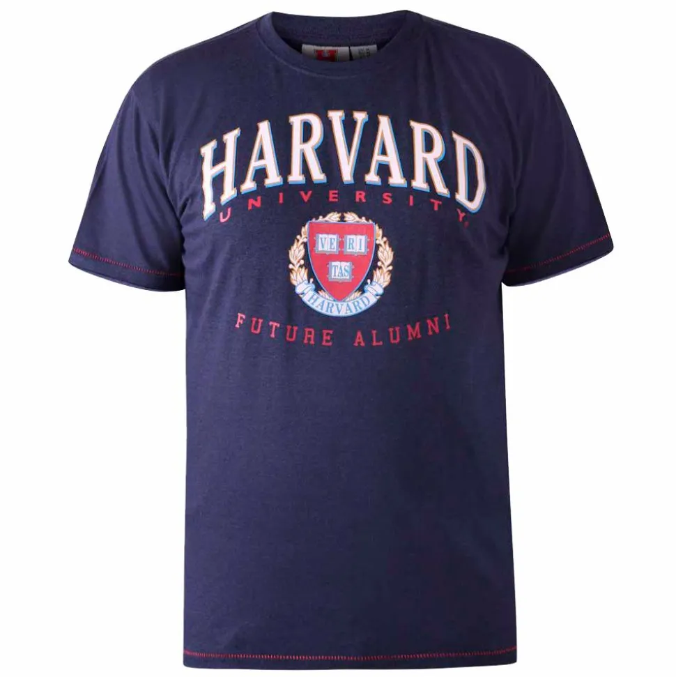 D555 Stapleford Herre T-shirt Plus Size - Navy Marl