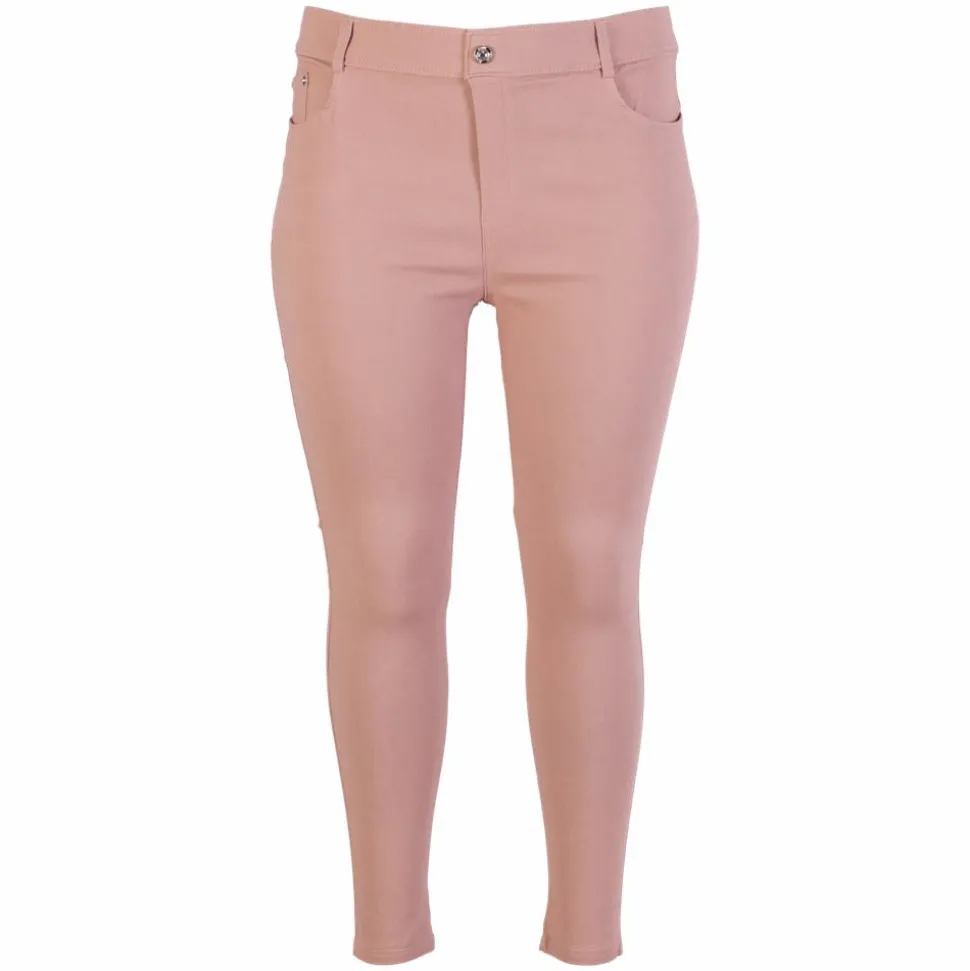 Dame Jeggings Plus Size - Gammel Rosa