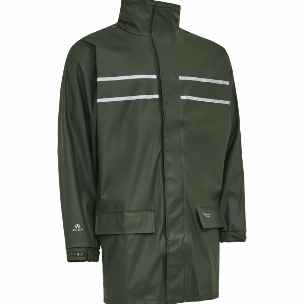 Elka Dry Zone Unisex Regnjakke - Oliven