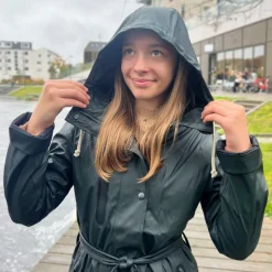 Elka Elements Dame Regnjakke - Mørk salamander