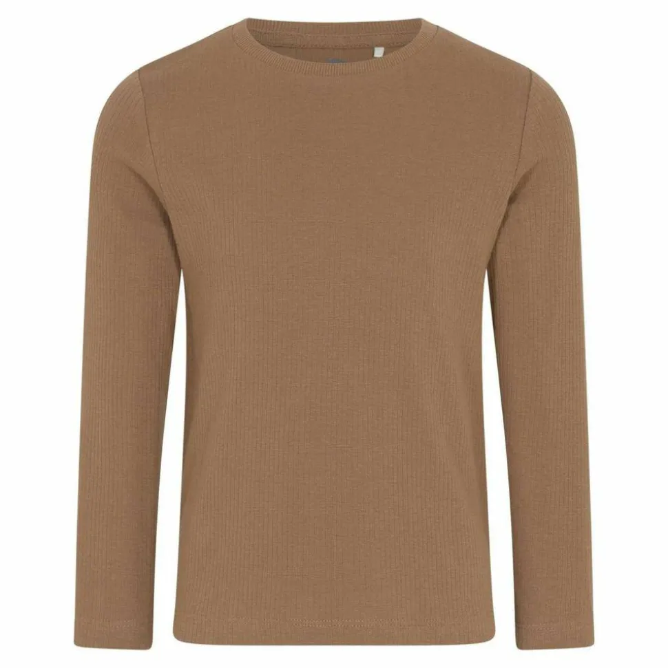 En Fant Børne Langærmet t-shirt i økologisk bomuld - Coca Mocha