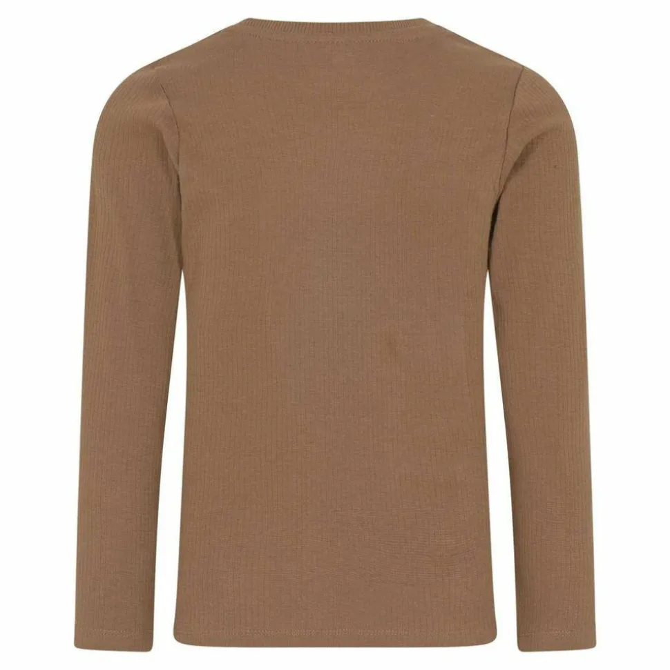 En Fant Børne Langærmet t-shirt i økologisk bomuld - Coca Mocha